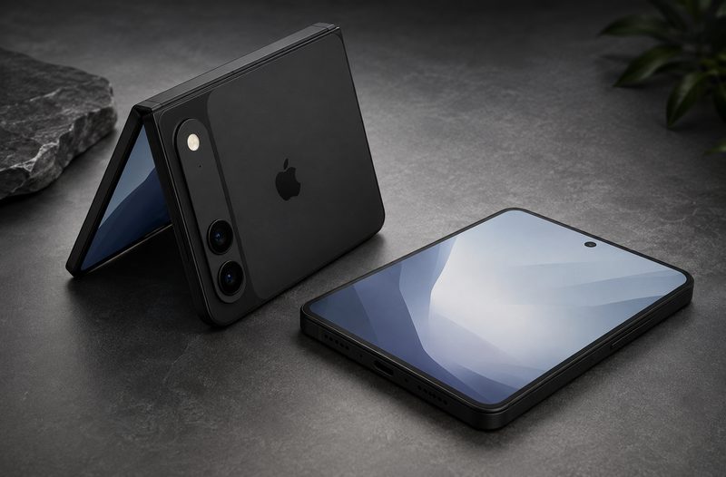 iPhone Ultra 2026 foldable smartphone in dark finish